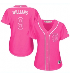 Women's Majestic San Francisco Giants #9 Matt Williams Replica Pink Fashion Cool Base MLB Jersey