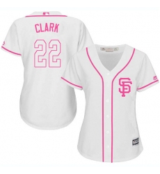 Women's Majestic San Francisco Giants #22 Will Clark Authentic White Fashion Cool Base MLB Jersey