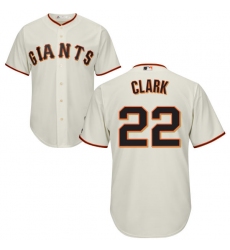 Youth Majestic San Francisco Giants #22 Will Clark Authentic Cream Home Cool Base MLB Jersey