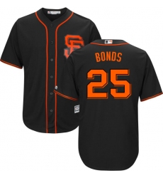 Youth Majestic San Francisco Giants #25 Barry Bonds Replica Black Alternate Cool Base MLB Jersey