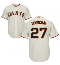 Youth Majestic San Francisco Giants #27 Juan Marichal Authentic Cream Home Cool Base MLB Jersey