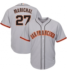 Youth Majestic San Francisco Giants #27 Juan Marichal Authentic Grey Road Cool Base MLB Jersey