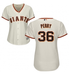 Women's Majestic San Francisco Giants #36 Gaylord Perry Replica Cream Home Cool Base MLB Jersey