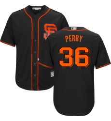 Youth Majestic San Francisco Giants #36 Gaylord Perry Replica Black Alternate Cool Base MLB Jersey