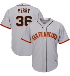 Youth Majestic San Francisco Giants #36 Gaylord Perry Replica Grey Road Cool Base MLB Jersey