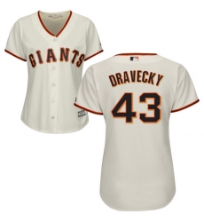 Women's Majestic San Francisco Giants #43 Dave Dravecky Authentic Cream Home Cool Base MLB Jersey