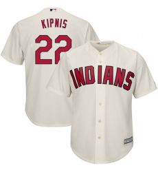 Youth Majestic Cleveland Indians #22 Jason Kipnis Authentic Cream Alternate 2 Cool Base MLB Jersey