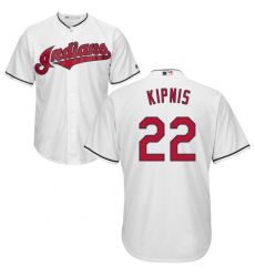 Youth Majestic Cleveland Indians #22 Jason Kipnis Authentic White Home Cool Base MLB Jersey