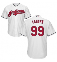 Men's Majestic Cleveland Indians #99 Ricky Vaughn Replica White Home Cool Base MLB Jersey