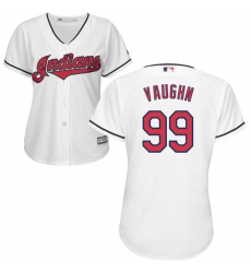 Women's Majestic Cleveland Indians #99 Ricky Vaughn Authentic White Home Cool Base MLB Jersey