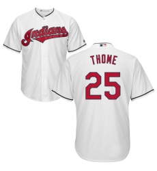 Youth Majestic Cleveland Indians #25 Jim Thome Authentic White Home Cool Base MLB Jersey