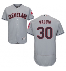 Men's Majestic Cleveland Indians #30 Tyler Naquin Grey Flexbase Authentic Collection MLB Jersey