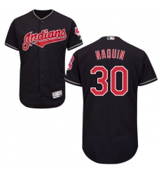 Men's Majestic Cleveland Indians #30 Tyler Naquin Navy Blue Flexbase Authentic Collection MLB Jersey