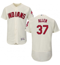 Men's Majestic Cleveland Indians #37 Cody Allen Cream Flexbase Authentic Collection MLB Jersey