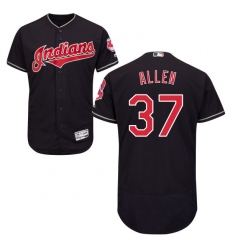 Men's Majestic Cleveland Indians #37 Cody Allen Navy Blue Flexbase Authentic Collection MLB Jersey