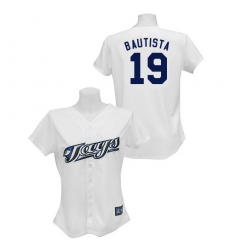 Women's Majestic Toronto Blue Jays #19 Jose Bautista Authentic White MLB Jersey