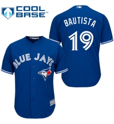 Youth Majestic Toronto Blue Jays #19 Jose Bautista Authentic Blue Alternate MLB Jersey