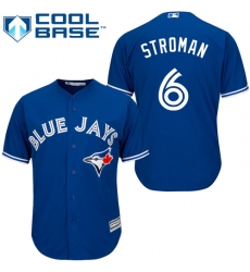 Men's Majestic Toronto Blue Jays #6 Marcus Stroman Replica Blue Alternate MLB Jersey