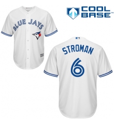 Men's Majestic Toronto Blue Jays #6 Marcus Stroman Replica White Home MLB Jersey