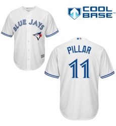 Youth Majestic Toronto Blue Jays #11 Kevin Pillar Replica White Home MLB Jersey