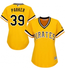 Women's Majestic Pittsburgh Pirates #39 Dave Parker Authentic Gold Alternate Cool Base MLB Jersey