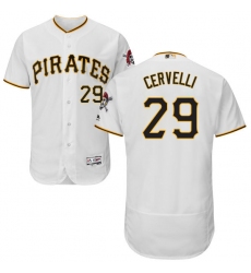 Men's Majestic Pittsburgh Pirates #29 Francisco Cervelli White Home Flex Base Authentic Collection MLB Jersey
