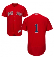 Men's Majestic Boston Red Sox #1 Bobby Doerr Red Alternate Flex Base Authentic Collection MLB Jersey