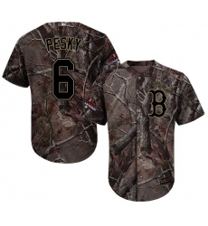 Men's Majestic Boston Red Sox #6 Johnny Pesky Authentic Camo Realtree Collection Flex Base 2018 World Series Champions MLB Jersey