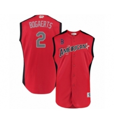 Men's Boston Red Sox #2 Xander Bogaerts Authentic Red American League 2019 Baseball All-Star Jersey