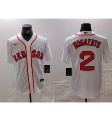 Men's Boston Red Sox #2 Xander Bogaerts White Cool Base Stitched Jersey