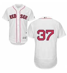 Men's Majestic Boston Red Sox #37 Bill Lee White Home Flex Base Authentic Collection MLB Jersey