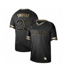 Men's Boston Red Sox #23 Blake Swihart Authentic Black Gold Fashion Baseball Jersey