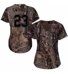 Women's Majestic Boston Red Sox #23 Blake Swihart Authentic Camo Realtree Collection Flex Base 2018 World Series Champions MLB Jersey