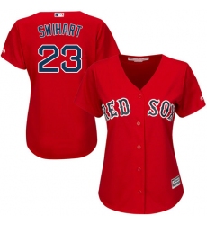 Women's Majestic Boston Red Sox #23 Blake Swihart Authentic Red Alternate Home MLB Jersey