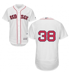 Men's Majestic Boston Red Sox #38 Rusney Castillo White Home Flex Base Authentic Collection MLB Jersey