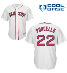 Men's Majestic Boston Red Sox #22 Rick Porcello Replica White Home Cool Base MLB Jersey
