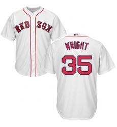 Men's Majestic Boston Red Sox #35 Steven Wright Replica White Home Cool Base MLB Jersey