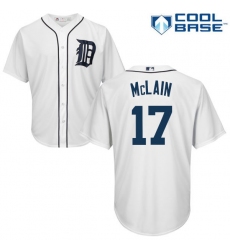 Youth Majestic Detroit Tigers #17 Denny McLain Replica White Home Cool Base MLB Jersey