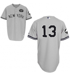Men's Majestic New York Yankees #13 Alex Rodriguez Replica Grey GMS 