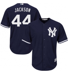 Youth Majestic New York Yankees #44 Reggie Jackson Authentic Navy Blue Alternate MLB Jersey