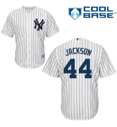 Youth Majestic New York Yankees #44 Reggie Jackson Authentic White Home MLB Jersey
