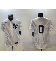 Men's New York Yankees #0 Marcus Stroman No Name White Flex Base Stitched Jersey