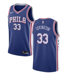 Youth Nike Philadelphia 76ers #33 Robert Covington Swingman Blue Road NBA Jersey - Icon Edition