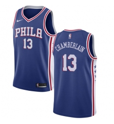 Men's Nike Philadelphia 76ers #13 Wilt Chamberlain Swingman Blue Road NBA Jersey - Icon Edition