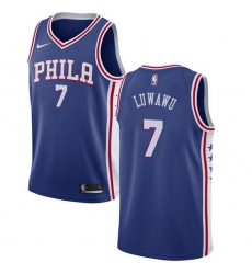 Men's Nike Philadelphia 76ers #7 Timothe Luwawu Swingman Blue Road NBA Jersey - Icon Edition