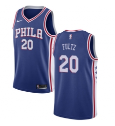 Men's Nike Philadelphia 76ers #20 Markelle Fultz Swingman Blue Road NBA Jersey - Icon Edition