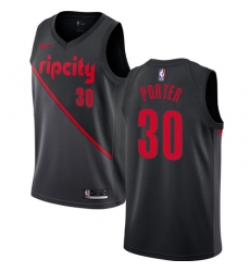 Youth Nike Portland Trail Blazers #30 Terry Porter Swingman Black NBA Jersey - 2018 19 City Edition