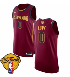 Women's Nike Cleveland Cavaliers #0 Kevin Love Authentic Maroon 2018 NBA Finals Bound NBA Jersey - Icon Edition