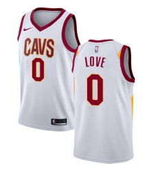 Women's Nike Cleveland Cavaliers #0 Kevin Love Swingman White Home NBA Jersey - Association Edition