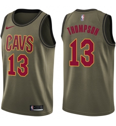 Men's Nike Cleveland Cavaliers #13 Tristan Thompson Swingman Green Salute to Service NBA Jersey